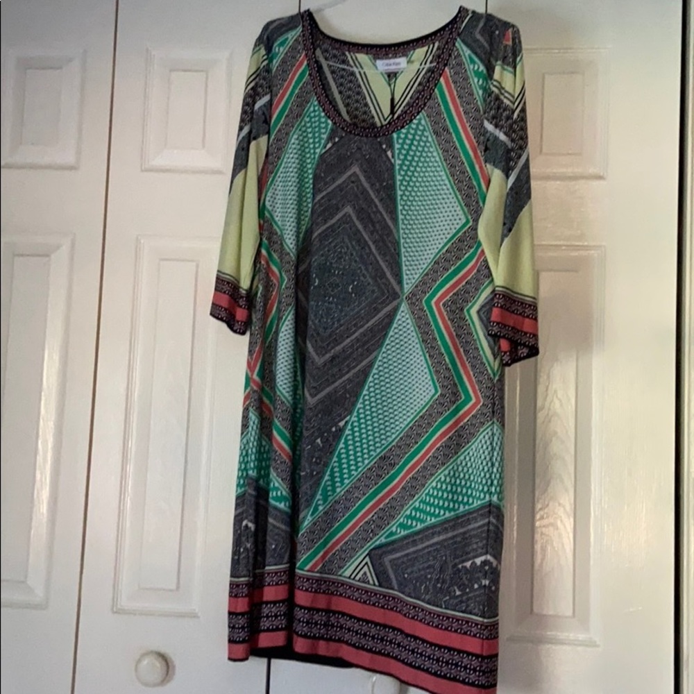 Calvin Klein kaleidoscope dress